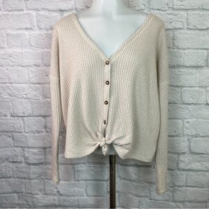 American eagle waffle top - fall cozy vibes - new(s/m size)